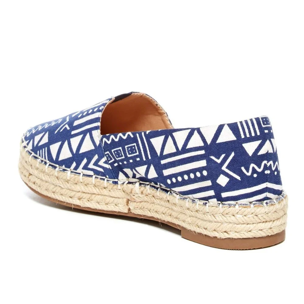 Chase & Chloe New SKYLAR-3 Jute Platform Espadrilles Slip-On Comfort NIB Women's - Picture 2 of 16
